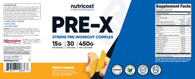Foto 6 | Foto 6 | Polvo para Antes de Enterenar Nutricost Pre-x Xtreme Peach Mango 30 Unidades - Venta Internacional