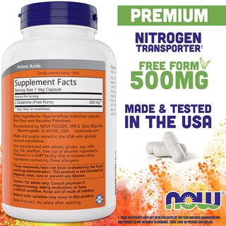 Foto 2 | Foto 2 | Suplemento de L-glutamina 500 mg 300 Cápsulas - Venta Internacional