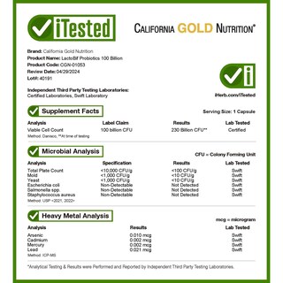 Foto 4 | Foto 4 | Probióticos California Gold Nutrition Lactobif 100 Mil Millones De Cfu - Venta Internacional.