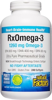 Foto 1 | Foto 1 | Suplemento Natural Factors Rxomega-3 De Aceite De Pescado 240 Cápsulas Blandas - Venta Internacional.