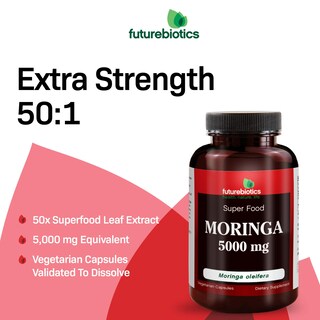 Foto 4 | Foto 4 | Suplemento Futurebiotics Moringa 5000 Mg 60 Cápsulas Vegetarianas - Venta Internacional.