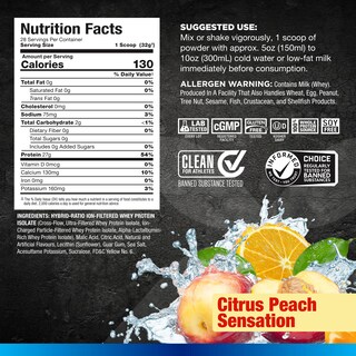Foto 2 | Foto 2 | Proteína En Polvo Allmax Nutrition Isoflex Chiller Citrus Peach, 2 Libras - Venta Internacional.