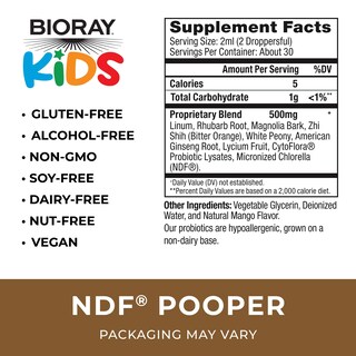 Foto 2 | Foto 2 | Suplemento Bioray Kids Ndf Pooper Con Sabor A Mango, 60 Ml, 30 Porciones - Venta Internacional.
