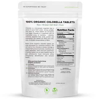 Foto 2 | Foto 2 | Tabletas De Clorella Earth Circle Foods 1000 Tabletas - Venta Internacional.