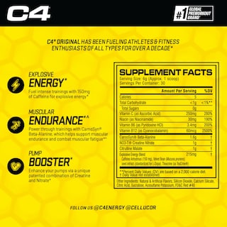 Foto 3 | Foto 3 | Polvo Para Antes Del Entrenamiento Cellucor C4 Original Fruit Punch, 30 Porciones - Venta Internacional.