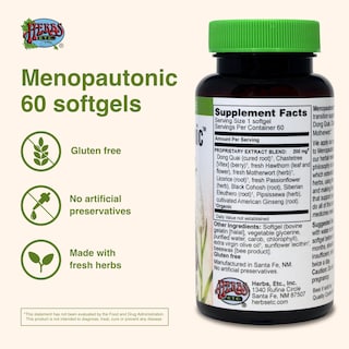 Foto 2 | Foto 2 | Suplemento De Hierbas, Etc. Menopautonic Menopause Health, 60 Cápsulas Blandas - Venta Internacional.