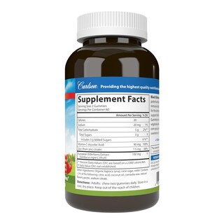 Foto 5 | Foto 5 | Suplementa 120 Gomitas De Saúco Negro Carlson Con Vitamina C Y Zinc - Venta Internacional.