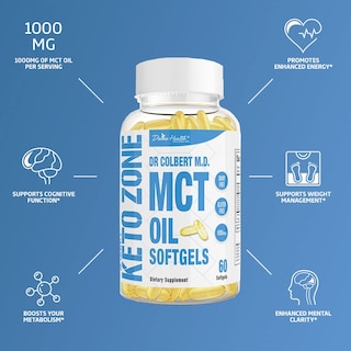Foto 6 | Foto 6 | Suplemento De Aceite Mct Keto Zone Del Dr. Colbert De Divine Health, 1000 Mg - Venta Internacional.