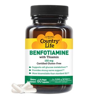 Foto 1 | Foto 1 | Complementa Country Life Benfotiamina Con Tiamina 150 Mg 60 Cápsulas - Venta Internacional.