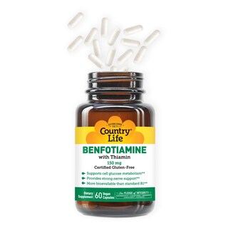 Foto 2 | Foto 2 | Complementa Country Life Benfotiamina Con Tiamina 150 Mg 60 Cápsulas - Venta Internacional.