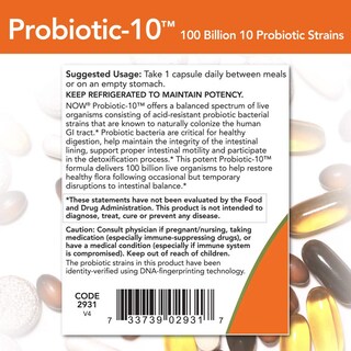 Foto 3 | Foto 3 | Suplementa Now Probiotic-10™ Con 100 Mil Millones De Cápsulas Vegetarianas - Venta Internacional.