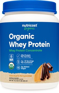 Foto 1 | Foto 1 | Proteína En Polvo Nutricost Organic Whey Chocolate Cacahuete 500g - Venta Internacional.