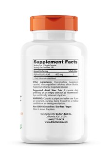 Foto 3 | Foto 3 | Suplemento Doctor's Best De Ácido Alfa Lipoico 600 Mg 180 Cápsulas - Venta Internacional.