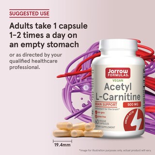 Foto 7 | Foto 7 | Suplemento De Acetil L-carnitina De Jarrow Formulas, 500 Mg, 60 Cápsulas - Venta Internacional.