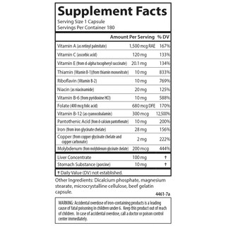 Foto 4 | Foto 4 | Suplemento Carlson Blood Nutrients 180 Cápsulas 28 Mg De Hierro - Venta Internacional.