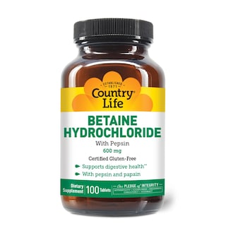 Foto 1 | Foto 1 | Suplemento De Clorhidrato De Betaína Country Life Con Pepsina 600 Mg - Venta Internacional.