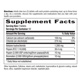 Foto 4 | Foto 4 | Suplemento De Clorhidrato De Betaína Country Life Con Pepsina 600 Mg - Venta Internacional.
