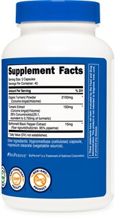 Foto 5 | Foto 5 | Suplemento Nutricost, Cúrcuma Y Curcumina, 2300 Mg, 120 Cápsulas - Venta Internacional.