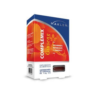 Foto 1 | Foto 1 | Maklen | Complemix  Ginseng - Vitalidad Y Rendimiento para Adulto