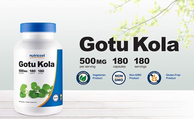 Foto 4 | Foto 4 | Suplemento Nutricost Gotu Kola 500 Mg 180 Cápsulas - Venta Internacional.