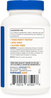 Foto 4 | Foto 4 | Suplemento Nutricost L-leucina 2000 Mg 120 Cápsulas - Venta Internacional.