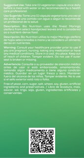 Foto 3 | Foto 3 | Suplemento Bio Nutrition Moringa 5000 Mg 60 Cápsulas - Venta Internacional.