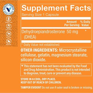 Foto 3 | Foto 3 | Complemente El Soporte Hormonal De 50 Mg De Dhea De Vitamin Shoppe - Venta Internacional.