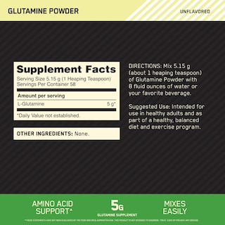 Foto 2 | Foto 2 | L-glutamina En Polvo Para La Recuperación Muscular Optimum Nutrition 300 G - Venta Internacional.