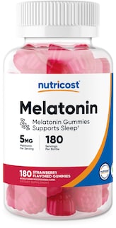 Foto 1 | Foto 1 | Gomitas De Melatonina Nutricost 5 Mg 180 Con Sabor A Fresa - Venta Internacional.