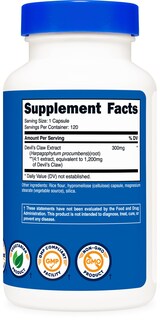 Foto 5 | Foto 5 | Suplemento Nutricost Extracto De Garra Del Diablo 1200 Mg 120 Cápsulas - Venta Internacional.