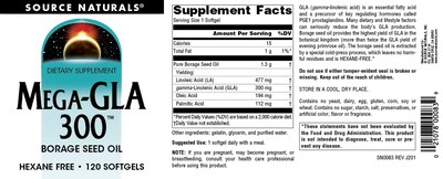 Foto 4 | Foto 4 | Aceite De Semilla De Borraja Mega-gla 300 De Supplement Source Naturals, 120 Cápsulas Blandas - Venta Internacional.