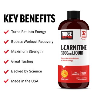Foto 2 | Foto 2 | Suplemento Force Factor L-carnitina 3000 Mg Naranja Líquida 500 Ml - Venta Internacional.