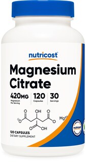 Foto 1 | Foto 1 | Suplemento Nutricost Citrato De Magnesio 420 Mg 120 Cápsulas - Venta Internacional.