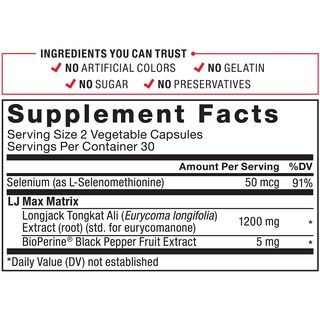 Foto 6 | Foto 6 | Suplemento Force Factor Longjack Tongkat Ali Max 1200 Mg - Venta Internacional.
