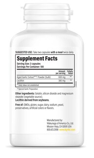 Foto 3 | Foto 3 | Suplemento De Extracto De Ajo Envejecido Kyolic, Fórmula 104, 200 Cápsulas - Venta Internacional.