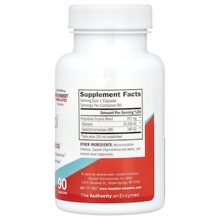 Foto 2 | Foto 2 | Suplemento De Enzimas Digestivas Houston Enzymes No-fenol 90 Cápsulas - Venta Internacional.