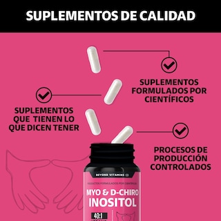 Foto 4 | Foto 4 | Suplemento Alimenticio Beyond Vitamins Myo Y D-chiro Inositol Puro 180 Cápsulas