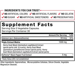 Foto 4 | Foto 4 | Suplemento Force Factor Horny Goat Weed Max 1500 Mg 90 Cápsulas - Venta Internacional.