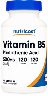 Foto 1 | Foto 1 | Suplemento Nutricost De Ácido Pantoténico (vitamina B5) 500 Mg - Venta Internacional.