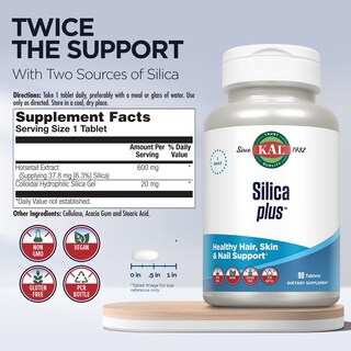 Foto 3 | Foto 3 | Suplemento Kal Silica Plus Con Extracto De Cola De Caballo 90 Comprimidos - Venta Internacional.
