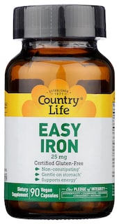 Foto 1 | Foto 1 | Suplemento Country Life Easy Iron, Cápsulas Veganas De 25 Mg - Venta Internacional.