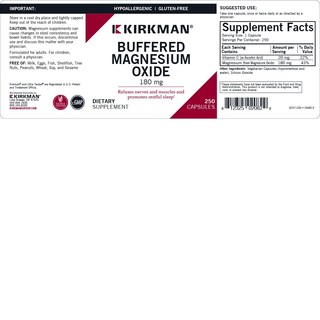Foto 3 | Foto 3 | Suplemento Kirkman De Óxido De Magnesio Tamponado 180 Mg 250 Cápsulas - Venta Internacional.