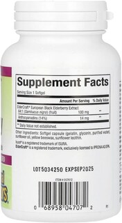 Foto 2 | Foto 2 | Suplemento Natural Factors Black Elderberry 100 Mg 120 Cápsulas Blandas - Venta Internacional.