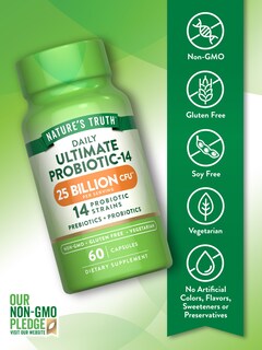 Foto 3 | Foto 3 | Probióticos Nature's Truth, 25 Mil Millones De Cfu, 60 Cápsulas - Venta Internacional.