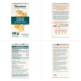 Foto 7 | Foto 7 | Suplemento De Jengibre Orgánico Himalaya, 4,766 Mg En Polvo, 60 Cápsulas - Venta Internacional.