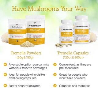 Foto 5 | Foto 5 | Suplemento De Extracto De Hongo Tremella Real Mushrooms, 120 Unidades - Venta Internacional.