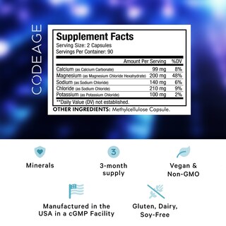 Foto 2 | Foto 2 | Suplemento Electrolítico Codeage Keto Con Magnesio 180 Cápsulas - Venta Internacional.
