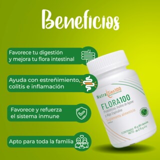 Foto 2 | Foto 2 | PROBIÓTICOS 50 Billones y PREBIÓTICOS con fibra natural. Salud digestiva. Nutrasien100. 60 caps.