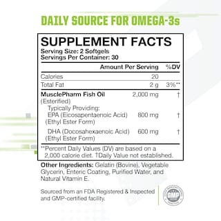 Foto 2 | Foto 2 | Suplemento De Aceite De Pescado Muscle Pharm Elite Omega 3 60 Cápsulas Blandas - Venta Internacional.