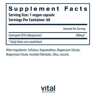 Foto 2 | Foto 2 | Suplemento Vital Nutrients Coq10 200 Mg Vegano 60 Cápsulas - Venta Internacional.